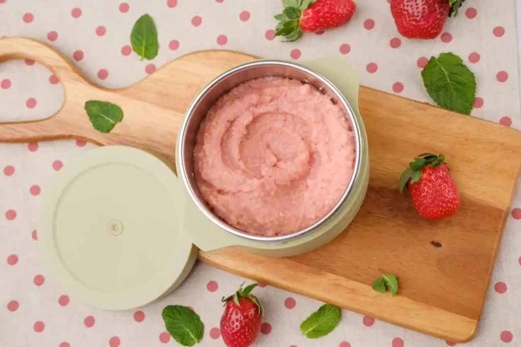 Recette de la bouillie de fraises au millet