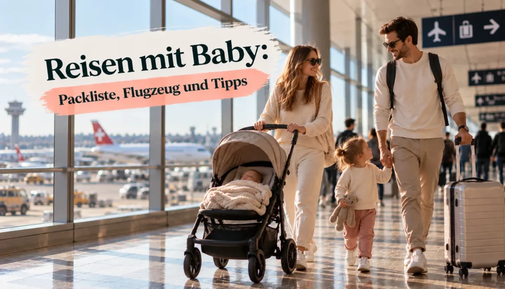 Mutter gibt ihrem Baby im Flugzeug das Fläschchen