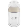 LIINI double glass baby bottle with dust cover 120ml