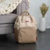 Borsa fasciatoio beige in ecopelle NAPPY Mocca