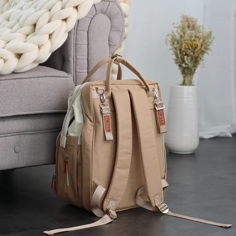 Changing backpack with baby crib NAPPY beige Desert Changing backpack with baby crib NAPPY beige Desert