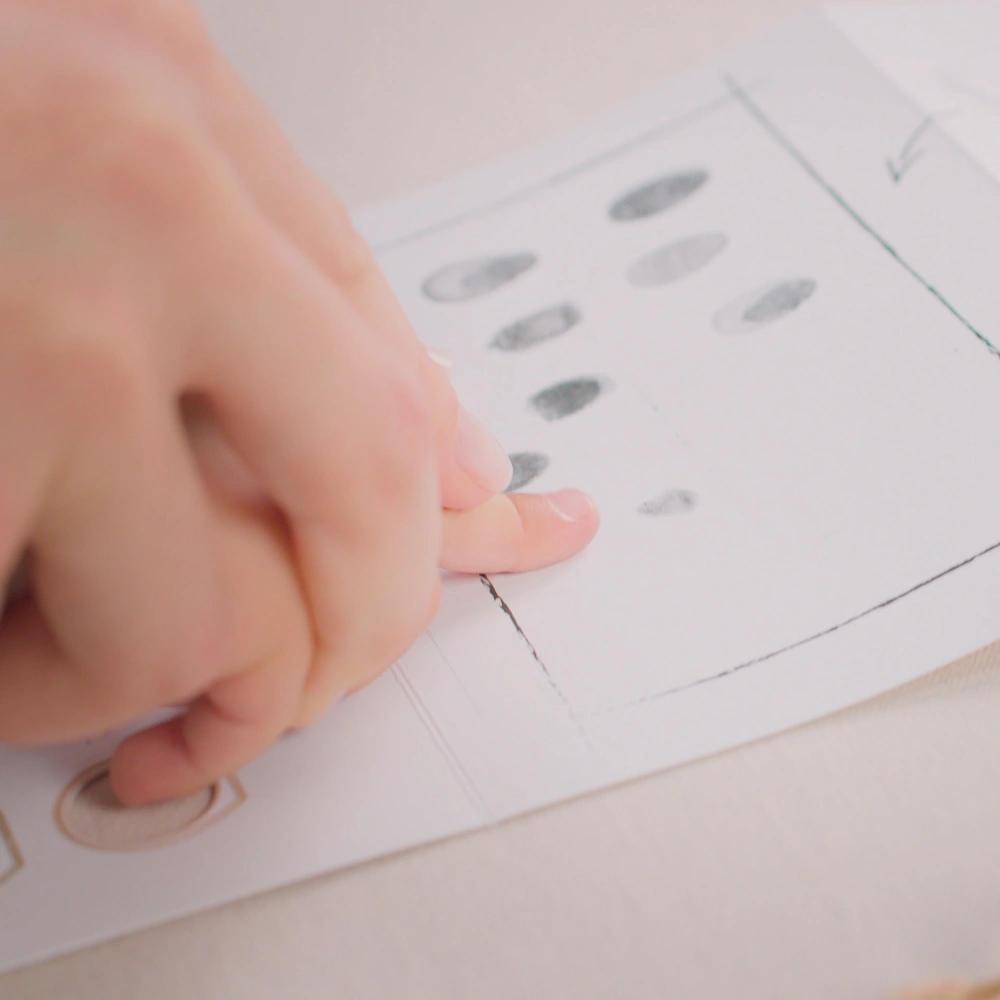 Fingerabdruck abnehmen Kind Fingerabdruck lasern