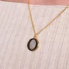Collana con impronte digitali e ancora d'oro LIINI
