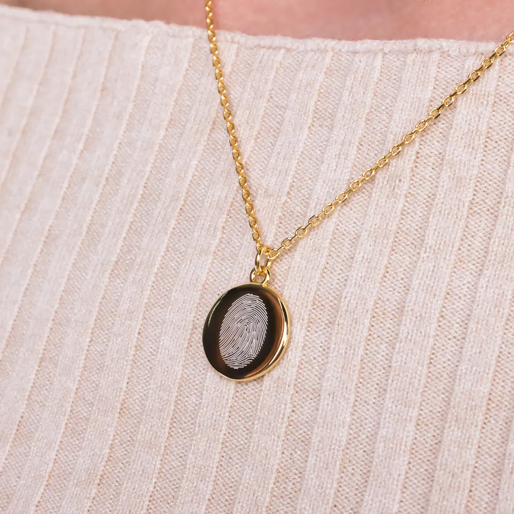 Collier d'empreintes digitales or ancre LIINI Collier d'empreintes digitales or ancre LIINI