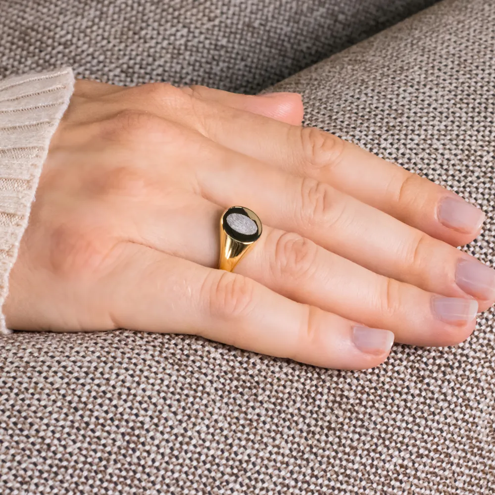 Ring mit Kinderfingerabdruck gold Ring mit Kinderfingerabdruck gold