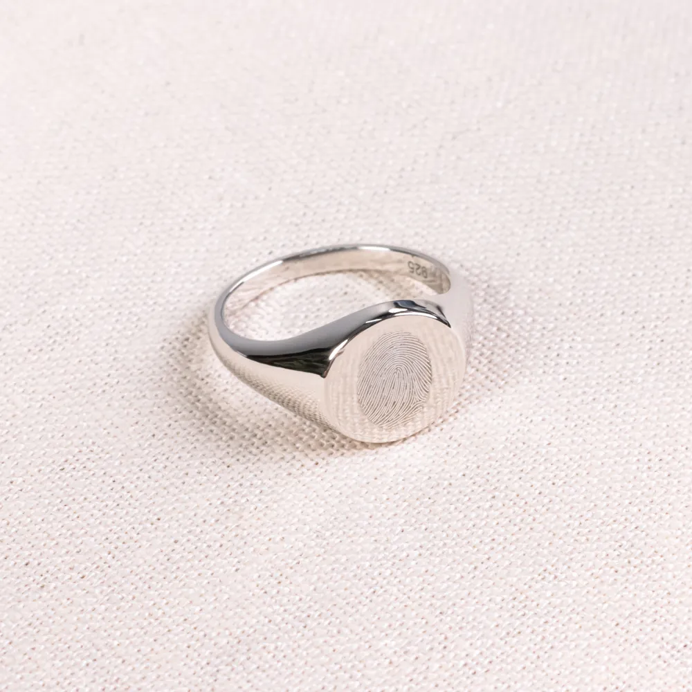 Ring with fingerprint silver LIINI Ring with fingerprint silver LIINI