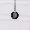 Collana con ancora a forma di impronta digitale in argento