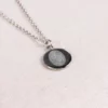 Collana LIINI con ancora a forma di impronta digitale, argento