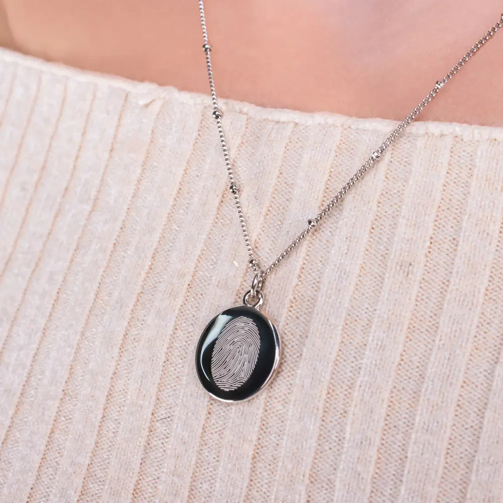 Halskette Fingerabdruck Shop LIINI Silber Halskette Fingerabdruck Shop LIINI Silber