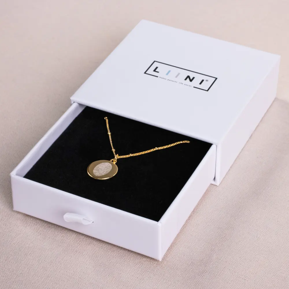 Collier pour maman cadeau de naissance LIINI empreinte digitale bébé enfant or Collier pour maman cadeau de naissance LIINI empreinte digitale bébé enfant or