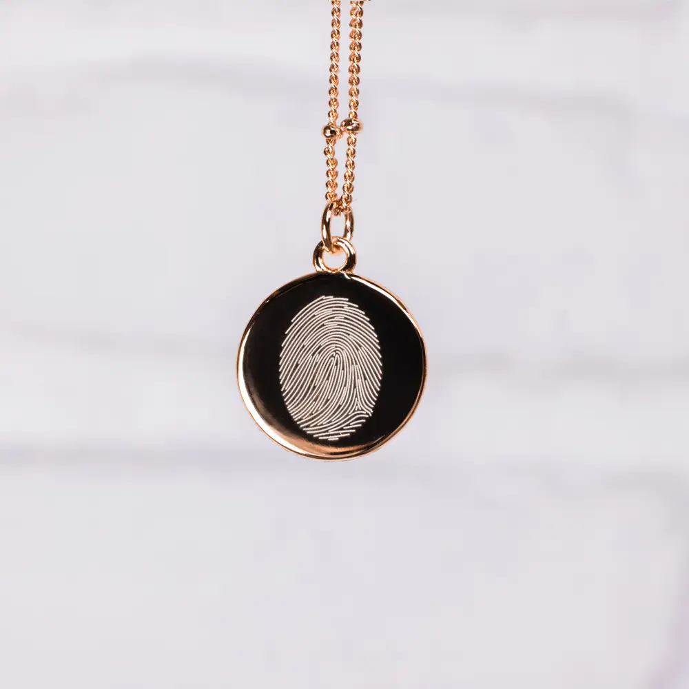 Gioielli con impronte digitali LIINI collana Bobble oro rosa Gioielli con impronte digitali LIINI collana Bobble oro rosa