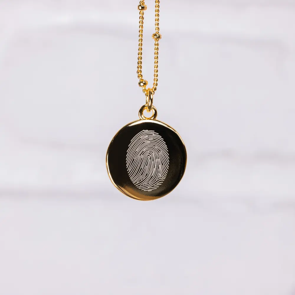 Collier avec empreinte digitale de bébé cadeau de naissance LIINI or Collier avec empreinte digitale de bébé cadeau de naissance LIINI or