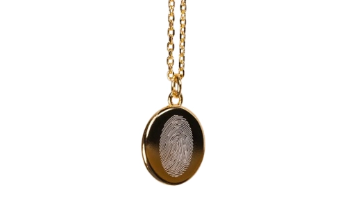 Halskette mit Fingerabdruck Baby Anchor Gold