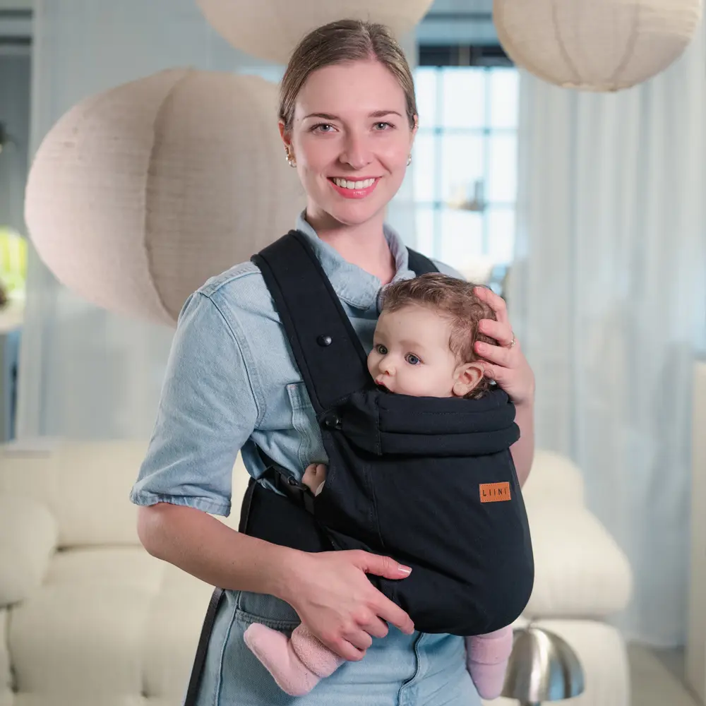 *Outlet* LIINI® Babytrage schwarz – Bild 6