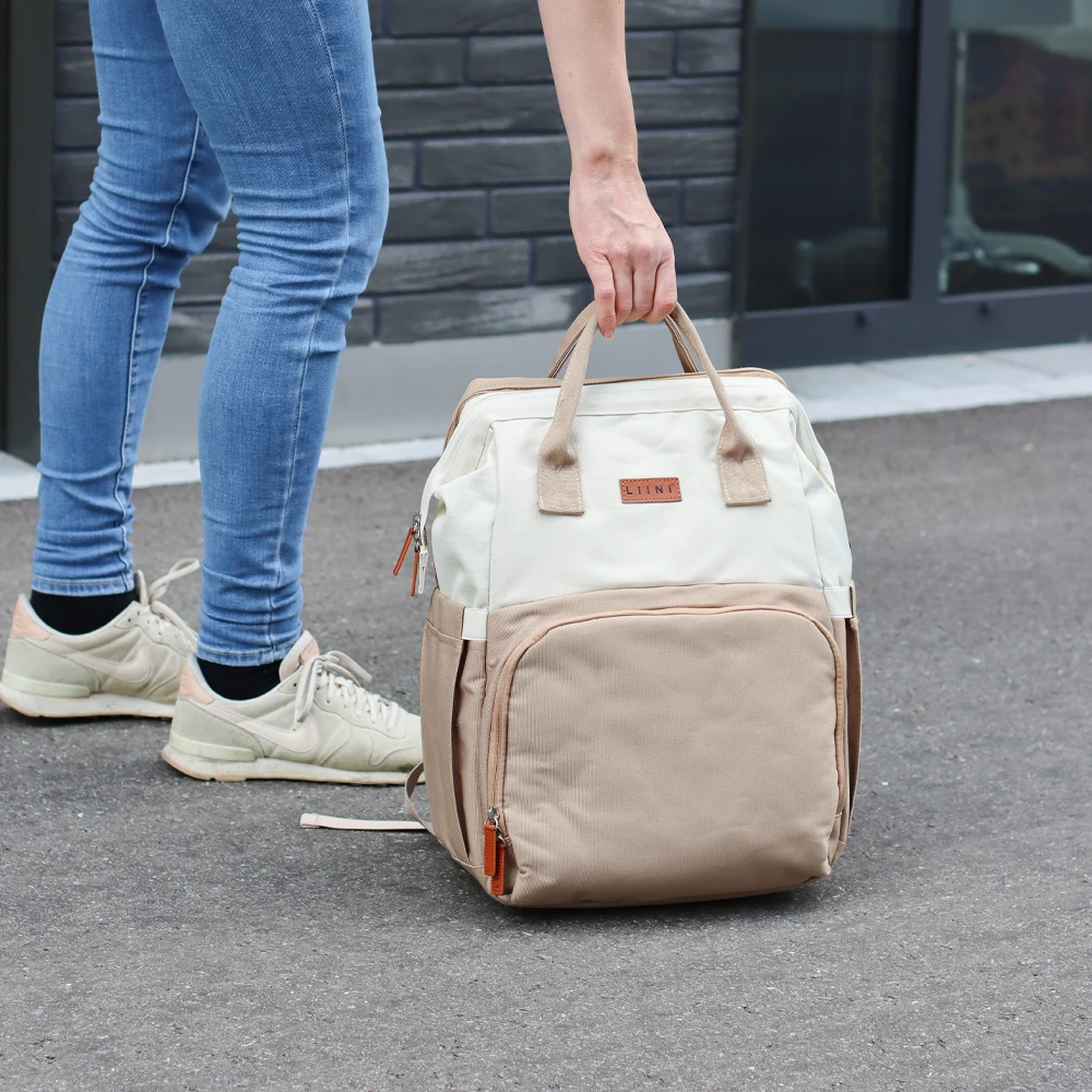 Wickeltasche beige hellbeige LIINI Wickeltasche beige hellbeige LIINI