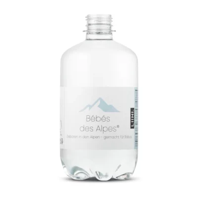 Bébés des Alpes eau minérale pour préparation en bouteille