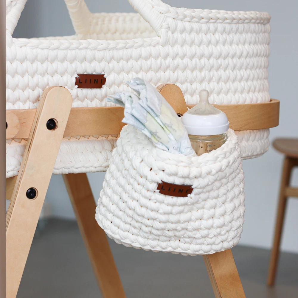 LINI Babywiege mit Täschchen Moseskorb LINI Babywiege mit Täschchen Moseskorb