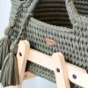 LIINI Moseskorb mit Untergestell Holz olive