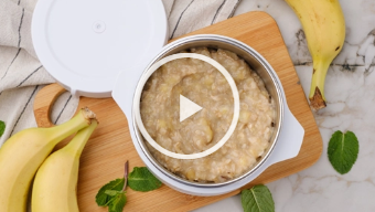 Pear with oatmeal porridge for babies