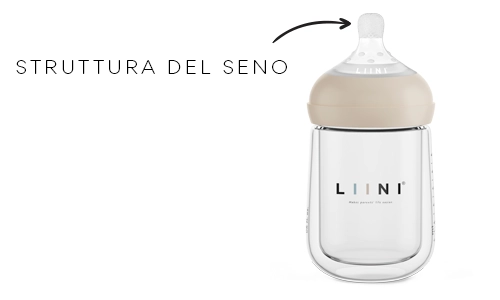 LIINI Biberon con doppio vetro 120 ml