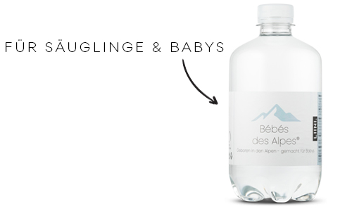Babywasser für Säuglingsnahrung