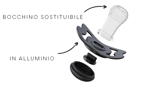 LIINI® Ciuccio in alluminio per la sensibilità sensoriale e la lingua