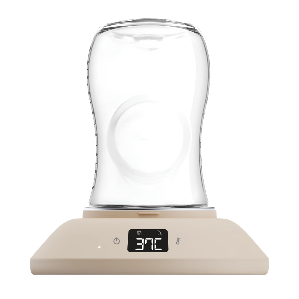 LIINI Home bottle warmer beige with baby bottle LIINI Home bottle warmer beige with baby bottle