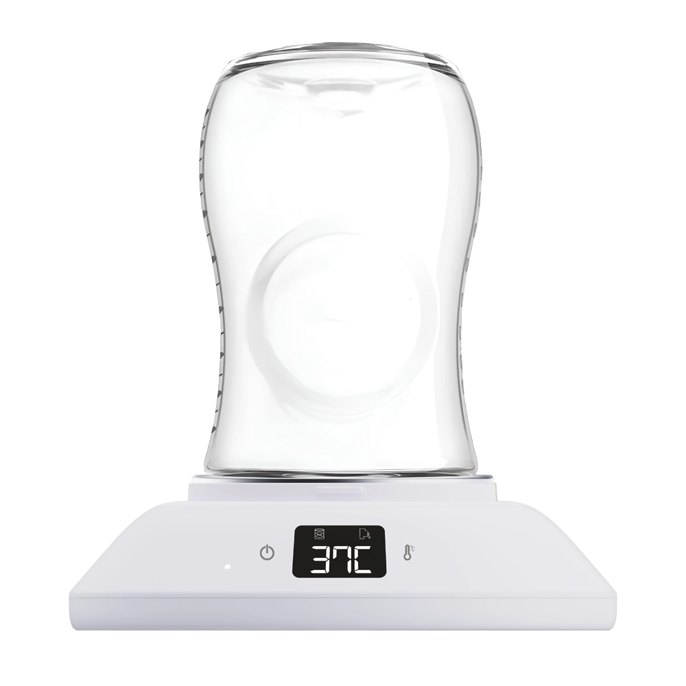 LIINI Home bottle warmer white with baby bottle LIINI Home bottle warmer white with baby bottle