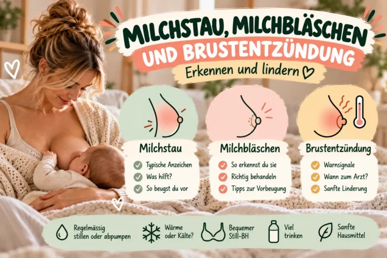Milchstau, Milchbläschen und Brustentzündung